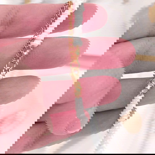 Καλοκαιρινό γυναικείο λευκό κολιέ με ματάκι, μπλε αχάτη και επίχρυσο charm κοχύλι