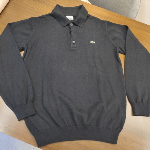 Lacoste men's wool sweater medium black like new