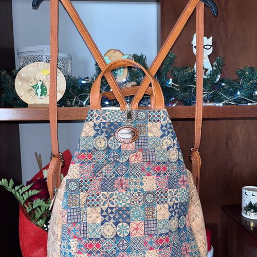Backpack cork colorful, new