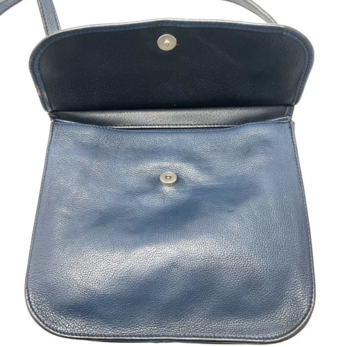 Longchamp blue leather crossbody bag used