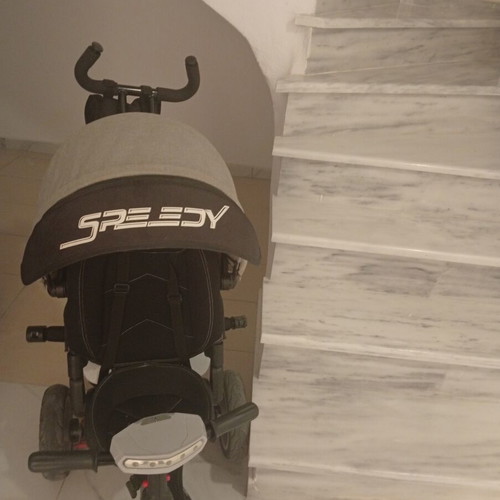 Baby stroller bicycle with sunshade and storage basket like new
