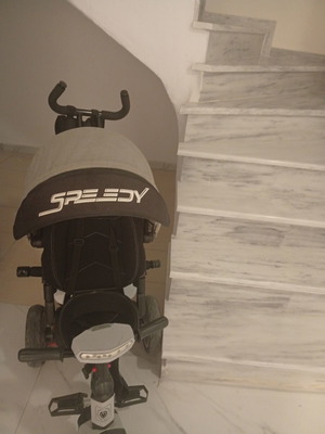 Baby stroller bicycle with sunshade and storage basket like new