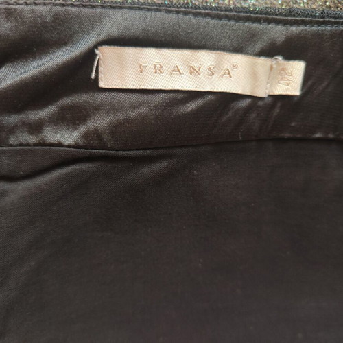 Fransa black bustier top like new, removable straps, lace details