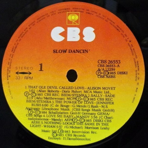 Slow Dancin' LP compilation 1985 used vinyl