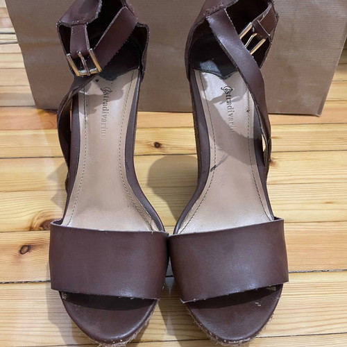 Stradivarius platforms used No39 brown with straw look