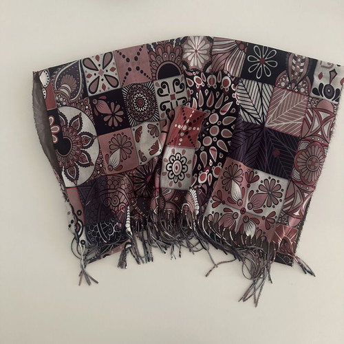 Double-Sided Scarf 72x200 cm new with mandala designs