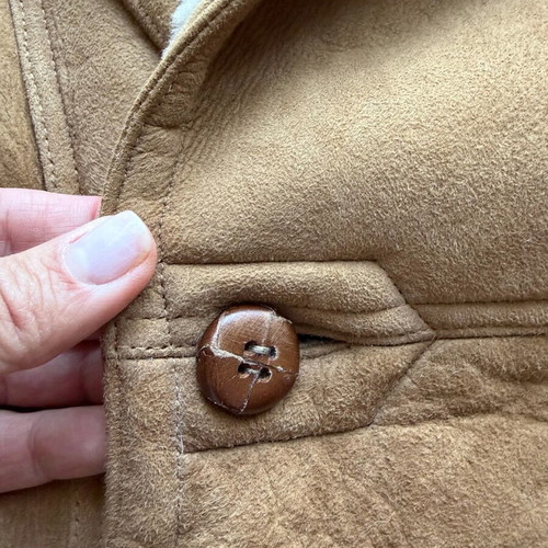 Vintage Warm Company jacket used, size M/L, leather and wool