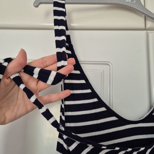Mango maxi summer dress striped nautical style