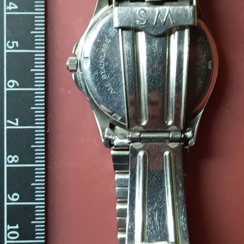 Swiss Military watch used, men's, silver, battery replacement needed