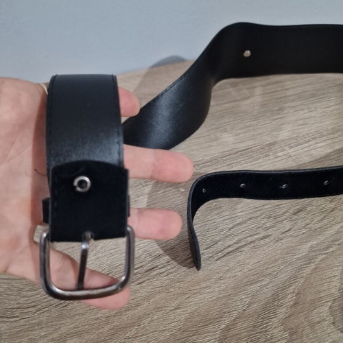Vintage Trachten velvet women belt 100 cm new, black and silver