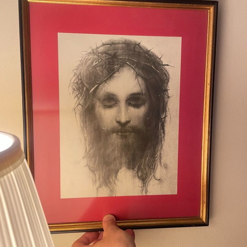 Jesus print wall art like new