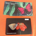Butterfly phone cards set 3 used 1997