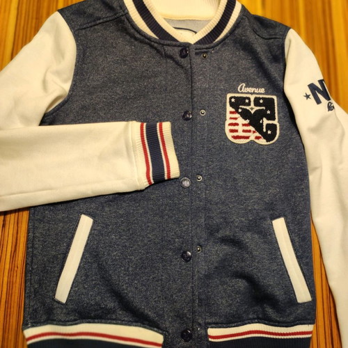Bershka college jacket like new, size M, blue
