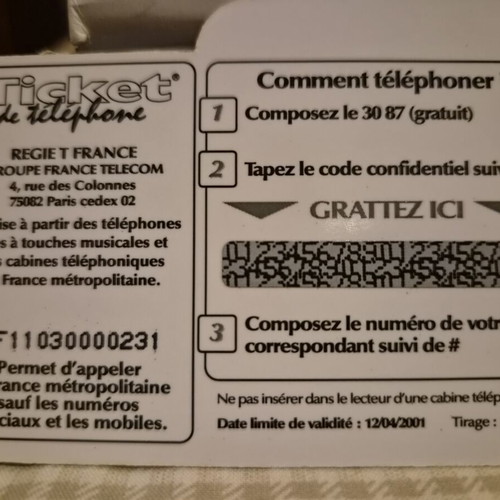 Vintage France Telecom phone cards set of 4, like new