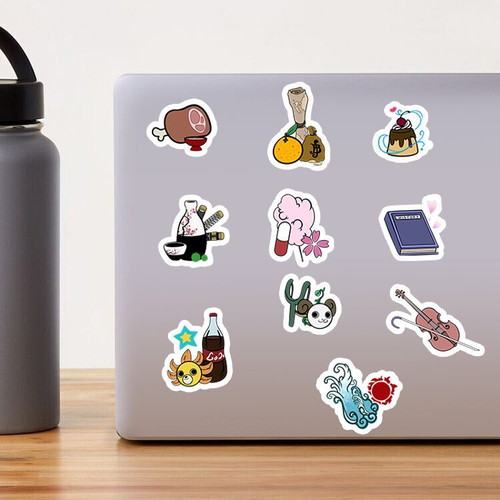 One Piece Strawhat Crew handmade sticker pack made to order
