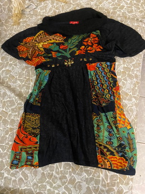Φόρεμα Derhy boho chic μπλουζοφόρεμα σαν καινούργιο, πολύχρωμο
