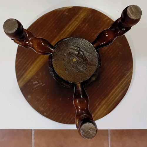 Wooden oval table used