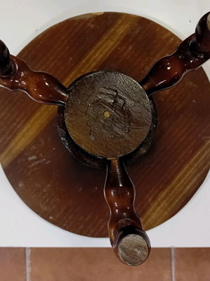 Wooden oval table used