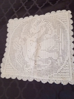 Crocheted pillowcase 30x30 cm new