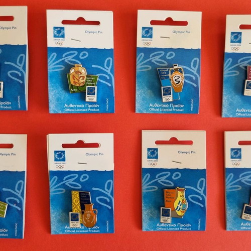 Authentic Athens 2004 Olympic Pin Set of 8, New