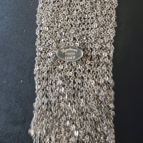 Silver scarf necklace 925, like new, length 99cm