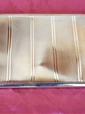 Ασημένια χειροποίητη ταμπακιέρα vintage Made in Austria