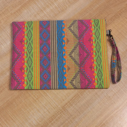 Handbag colorful wristlet with clip like new