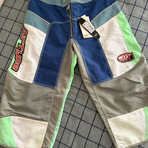 RRD men's long swim shorts size S new, white and blue