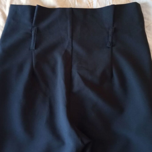 High-waisted office pants, black, size XL fitting Large