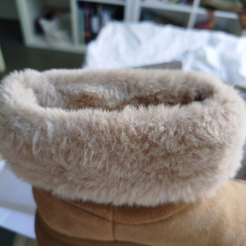 Boots with fur beige brown size 36.5 like new