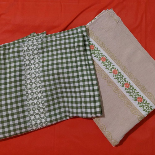 Woven tablecloths used, pack of 2 square 1.20x1.20cm