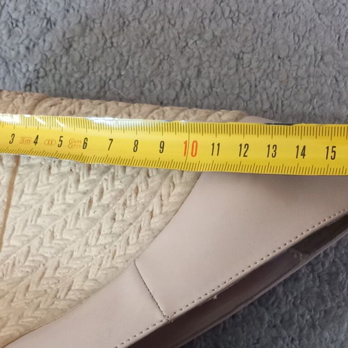 Platform sandals size 36 used, beige