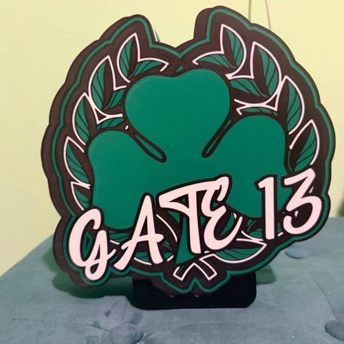 Custom Lightbox Shamrock lamp like new, official Panathinaikos replica