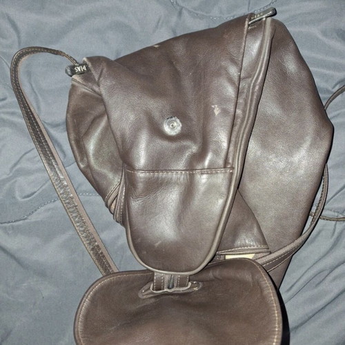 Dias leather bag used brown backpack