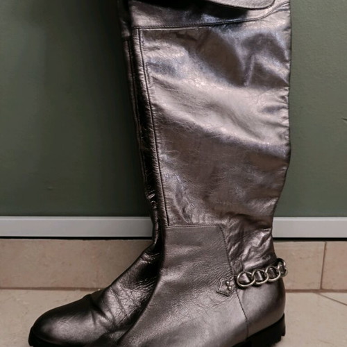 Casadei boots used, silver, size 38-39