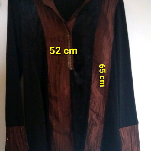 Mati women's shirt with elastic fit, size M, like new, black-brown