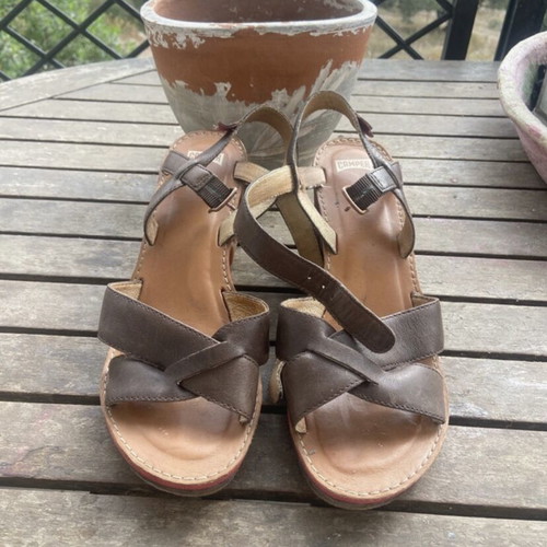 Camper sandals size 40 used, brown