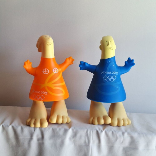 Athens 2004 Athena and Phevos Official Olympic Mascot Figures set