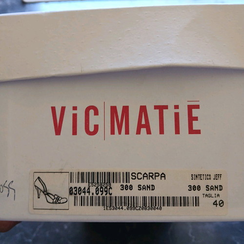 Vic Matie' vintage beige pumps with flower new, size 40