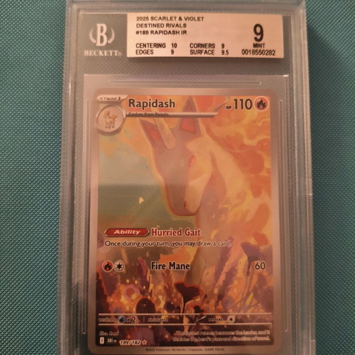 Rapidash 189/182 Destined Rivals Pokémon card BGS 9 Mint