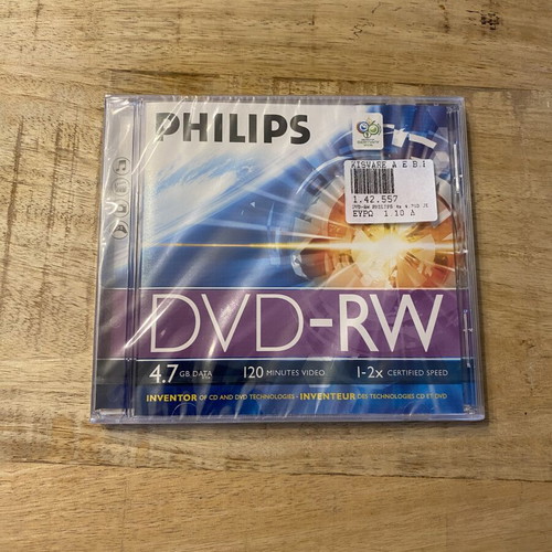 Philips DVD-RW 4.7GB sealed, new