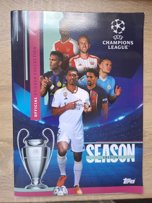 Uefa Champions League 2023-2024 sticker album like new with 6 stickers