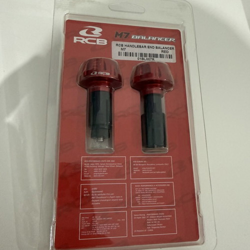 RCB Handlebar End Balancer Red M7 new