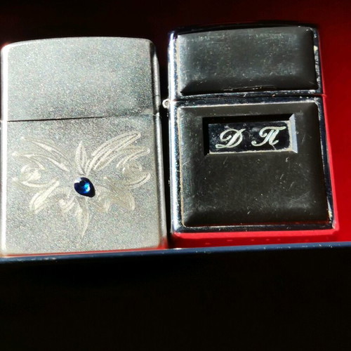 Zippo lighters used, set of 2 vintage collectible