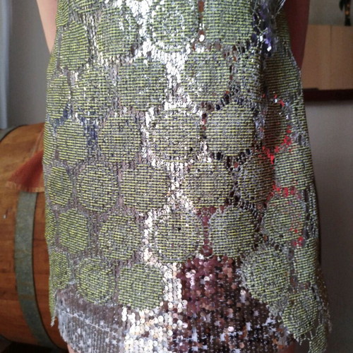 Zara mini dress with sequins and knit, like new, size S