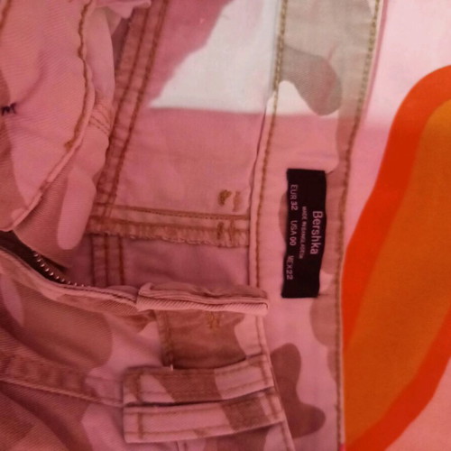 Bershka jeans new, multicolor green, size XXS