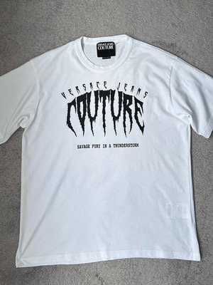 T-shirt Versace Jeans Couture με τύπωμα, καινούργιο, λευκό, XL