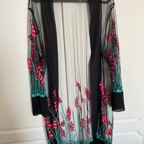 Floral tunic - kimono like new, multicolor, No. S-L