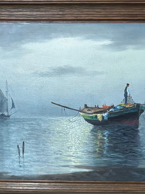 Brickman oil painting on canvas like new 50x40
