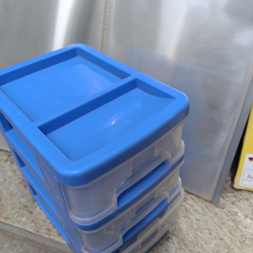 Office supplies set with printing labels, graphic drawers and folder with sleeves